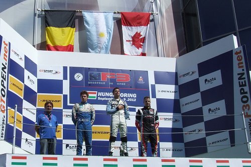Sam Dejonghe gedreven naar Formule 3 podium op de Hongaroring